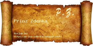 Prinz Zdenka névjegykártya
